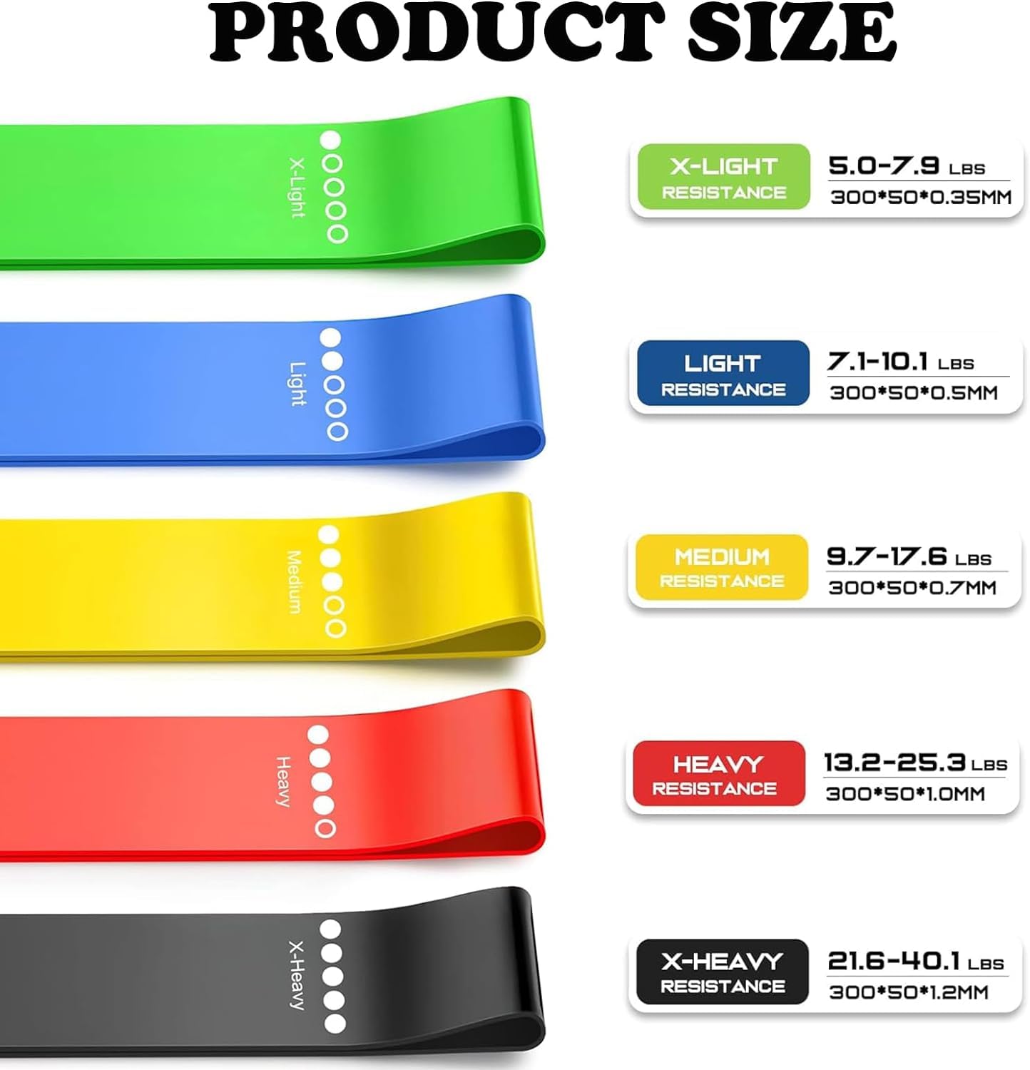 5 Pis Exercise Band
