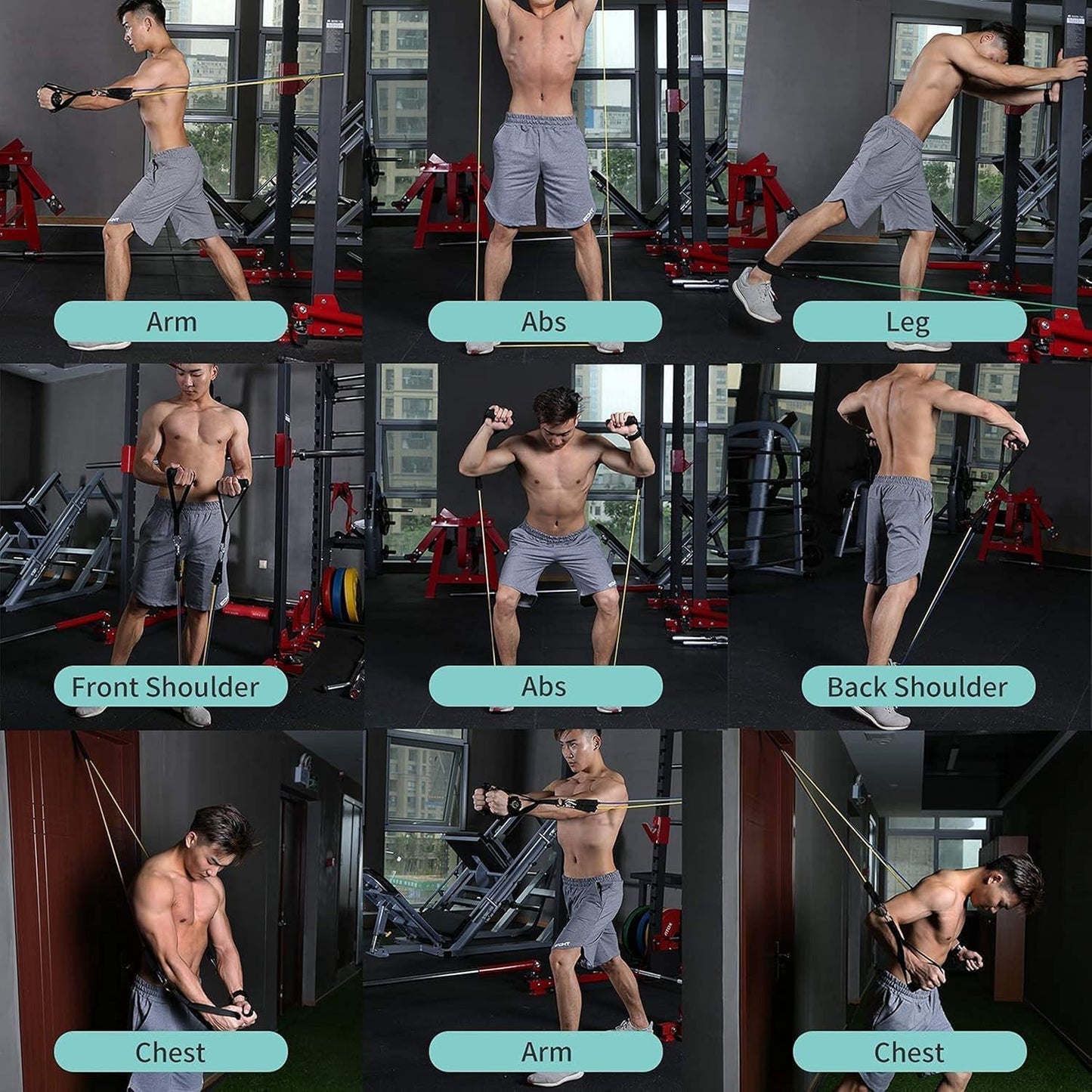 11 Piece Gym Power Resistance Band